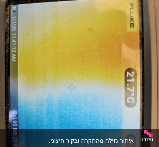 תמונה של מסך תרמי עם תצוגת חום וקור